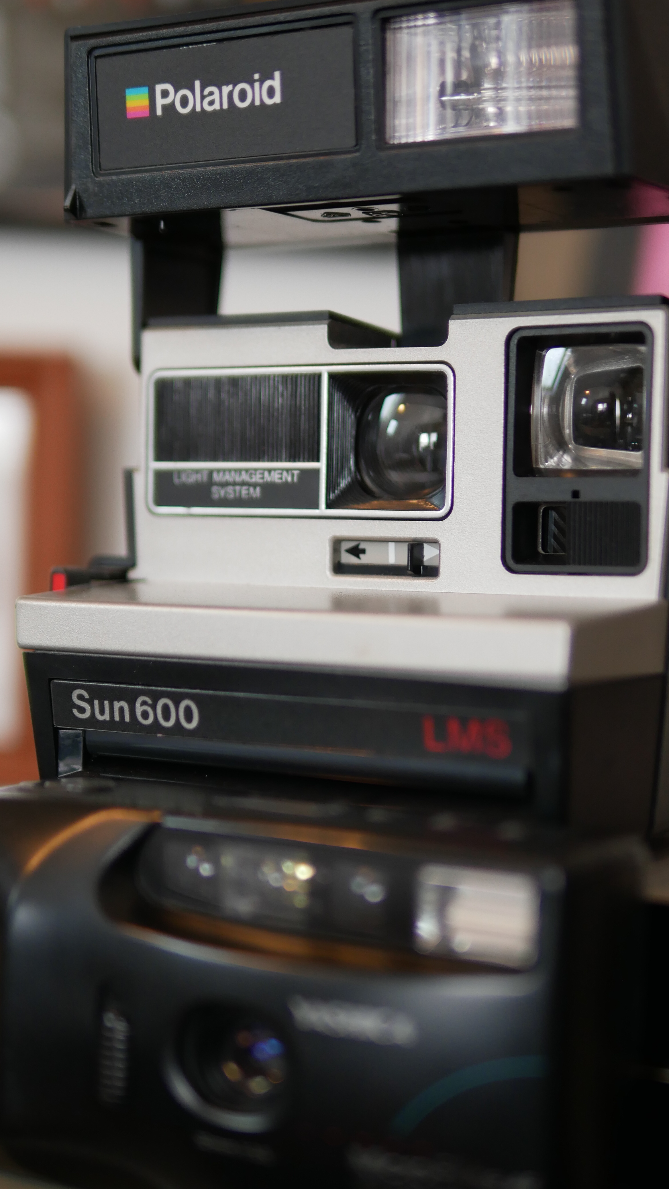 Yashica 35mm and Polaroid Sun 600 cameras